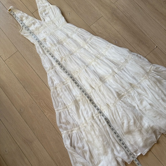 NWOT Abercrombie & Fitch Women’s Plunge Lace Tiered Maxi Dress White Size XXST - Picture 5 of 15
